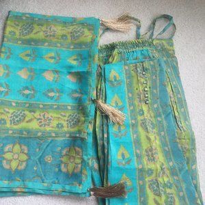 3 piece Advita teal color Indian suit set